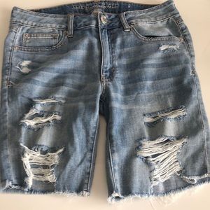 Long jean shorts